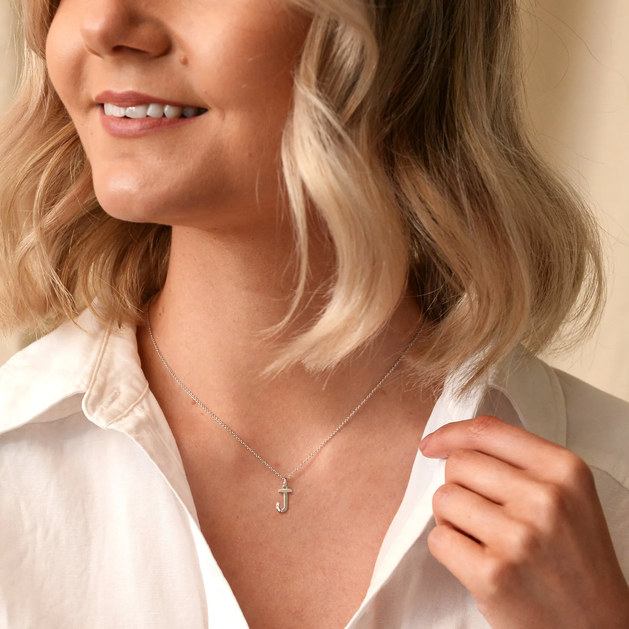 Hot Diamonds Initial Letter Pendants | Sterling Silver