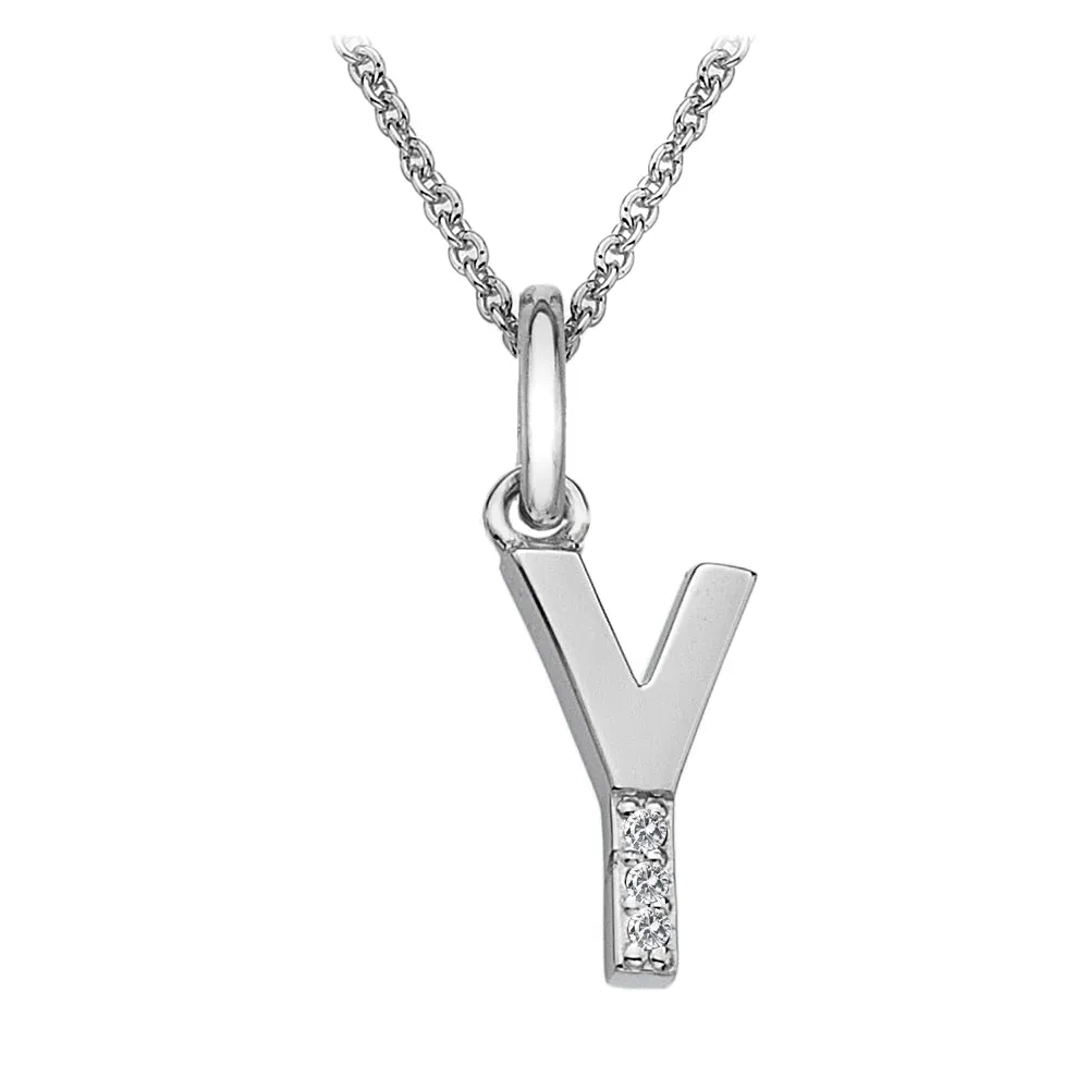 Hot Diamonds Initial Letter Pendants | Sterling Silver
