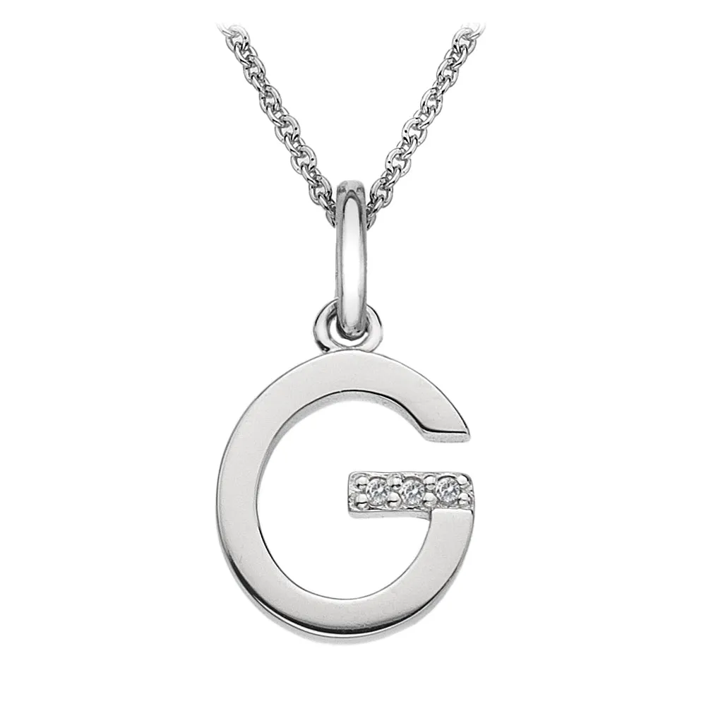 Hot Diamonds Initial Letter Pendants | Sterling Silver