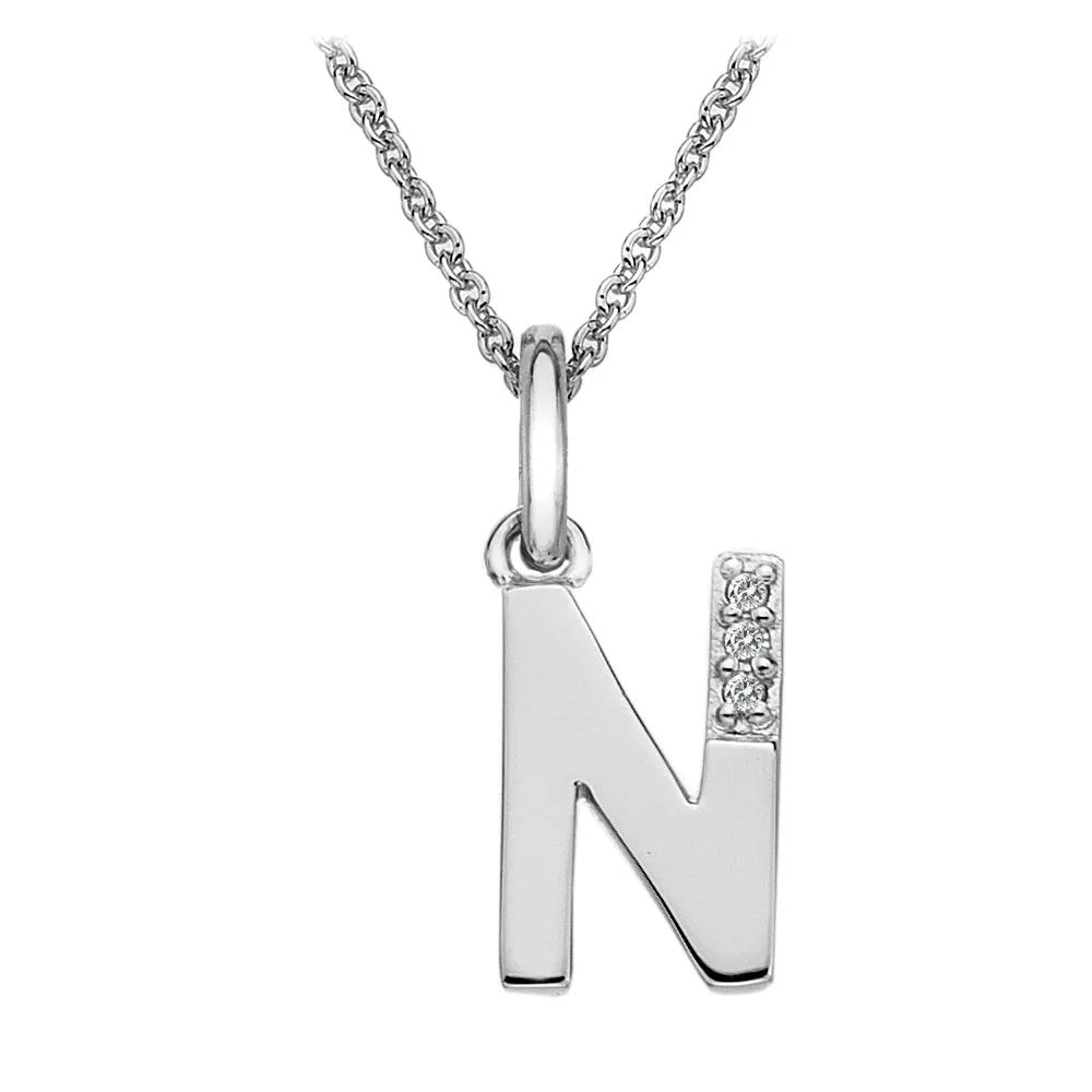 Hot Diamonds Initial Letter Pendants | Sterling Silver
