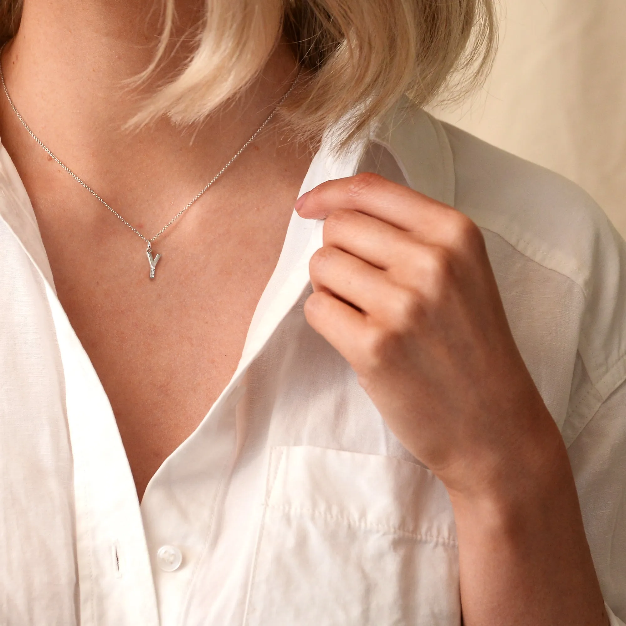 Hot Diamonds Initial Letter Pendants | Sterling Silver