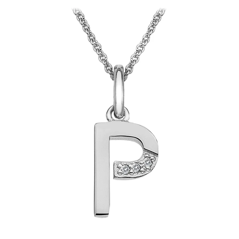 Hot Diamonds Initial Letter Pendants | Sterling Silver