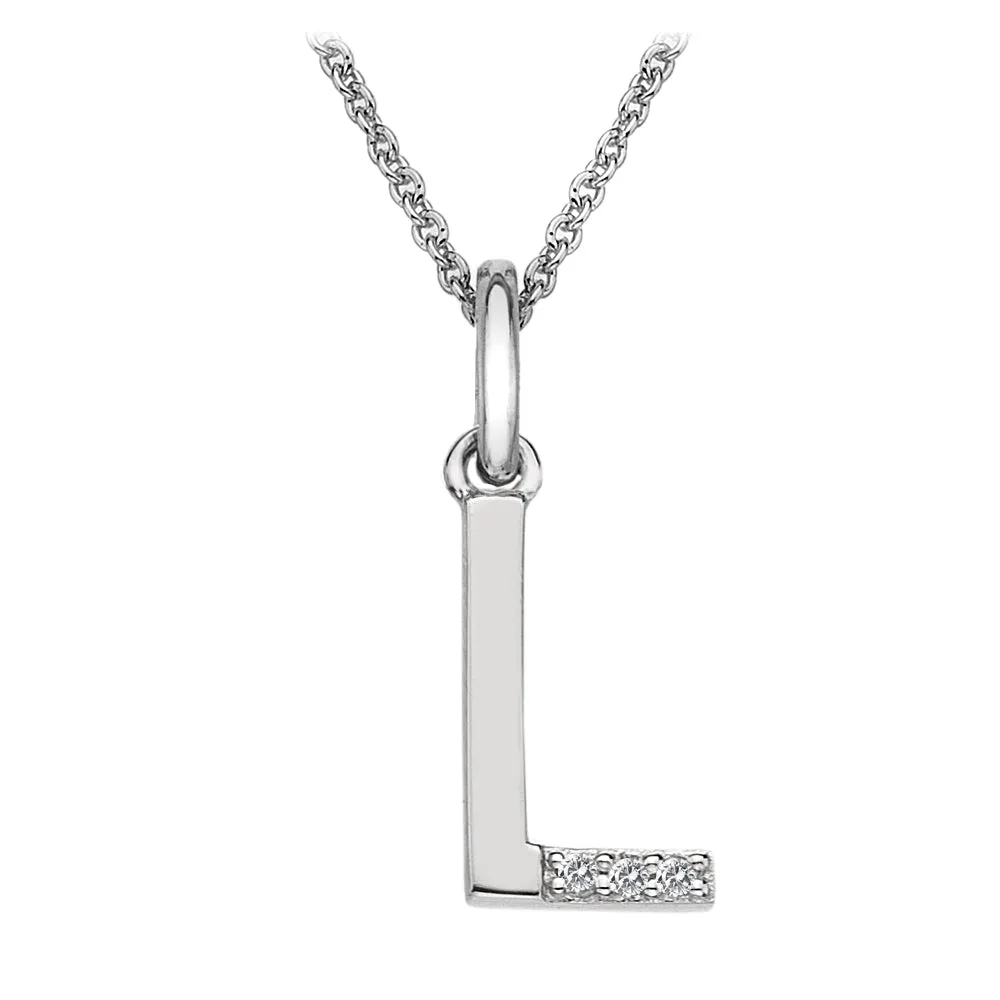 Hot Diamonds Initial Letter Pendants | Sterling Silver