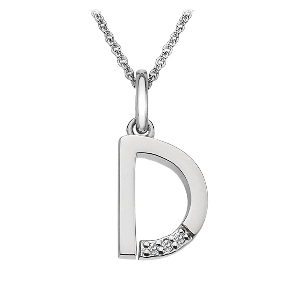 Hot Diamonds Initial Letter Pendants | Sterling Silver