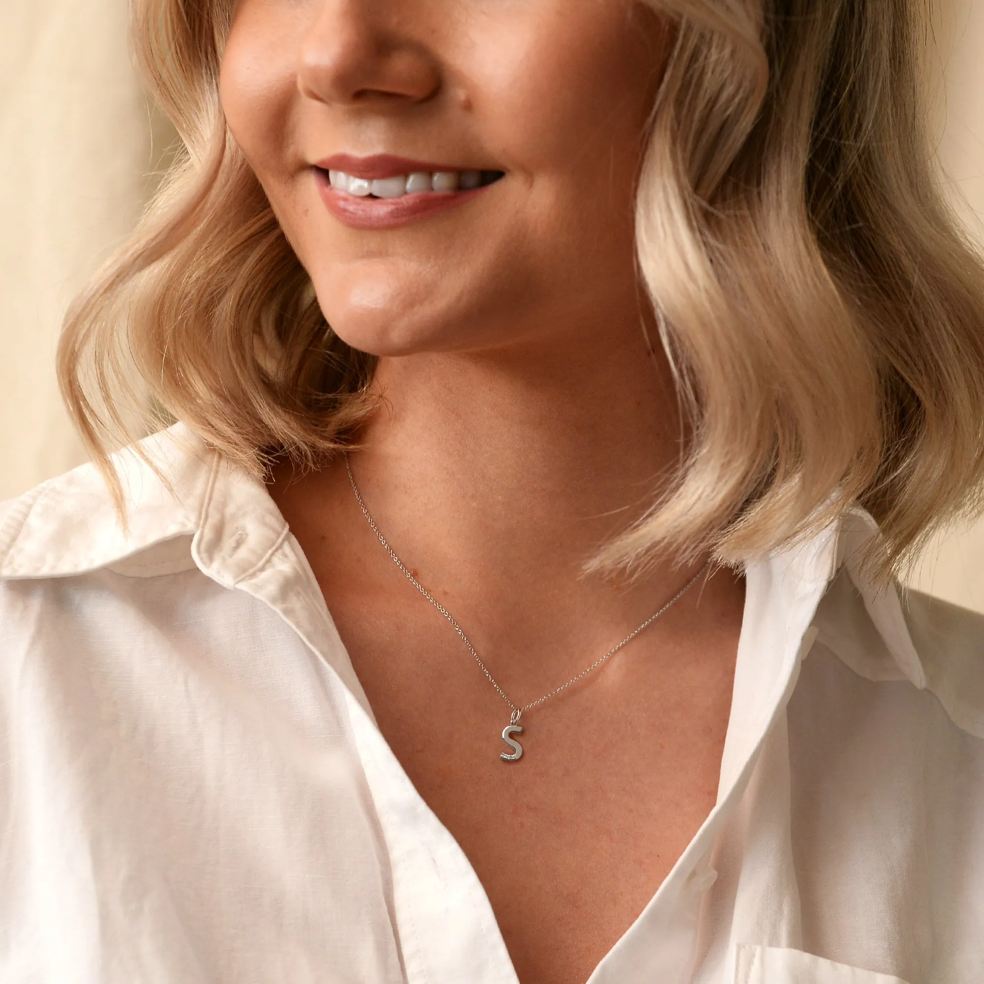 Hot Diamonds Initial Letter Pendants | Sterling Silver