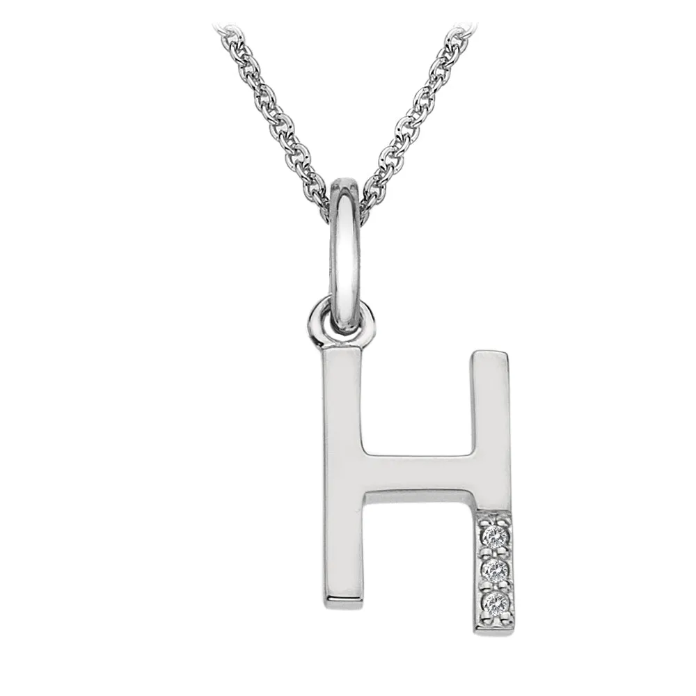 Hot Diamonds Initial Letter Pendants | Sterling Silver