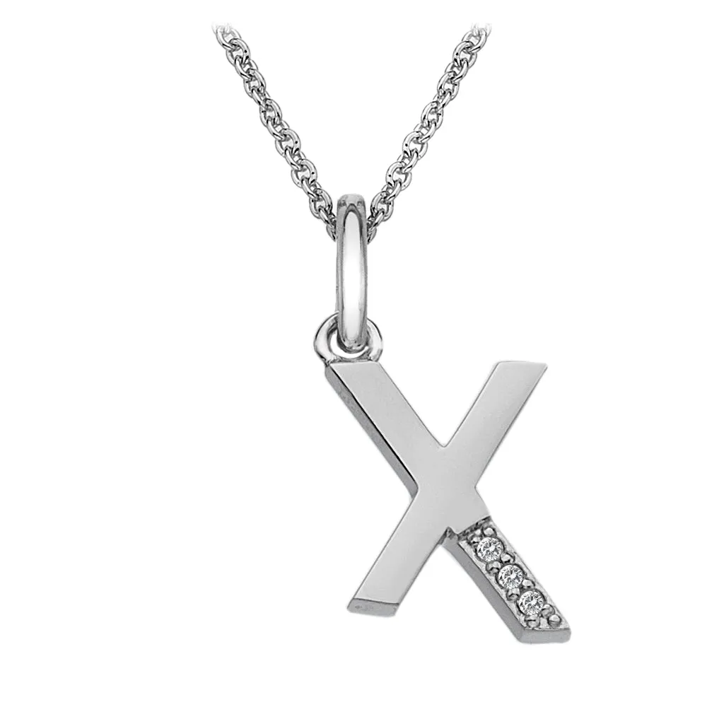 Hot Diamonds Initial Letter Pendants | Sterling Silver
