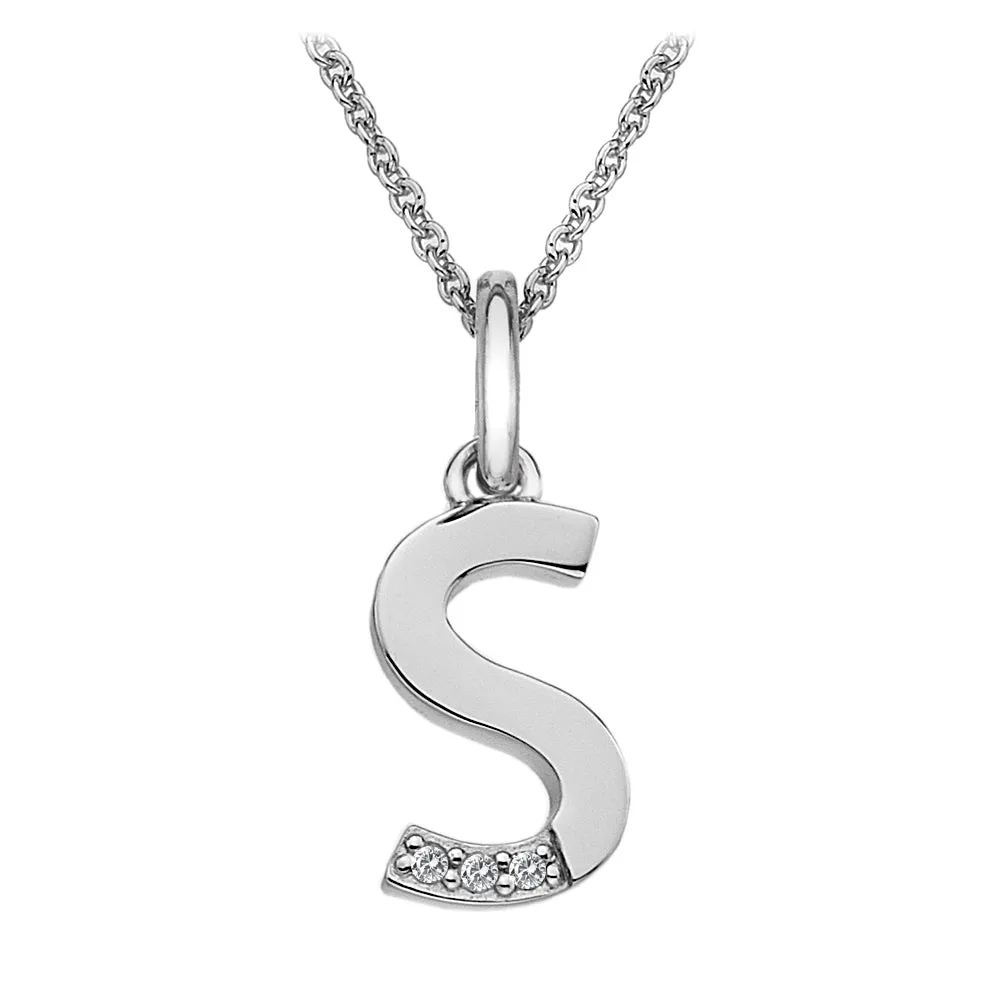 Hot Diamonds Initial Letter Pendants | Sterling Silver