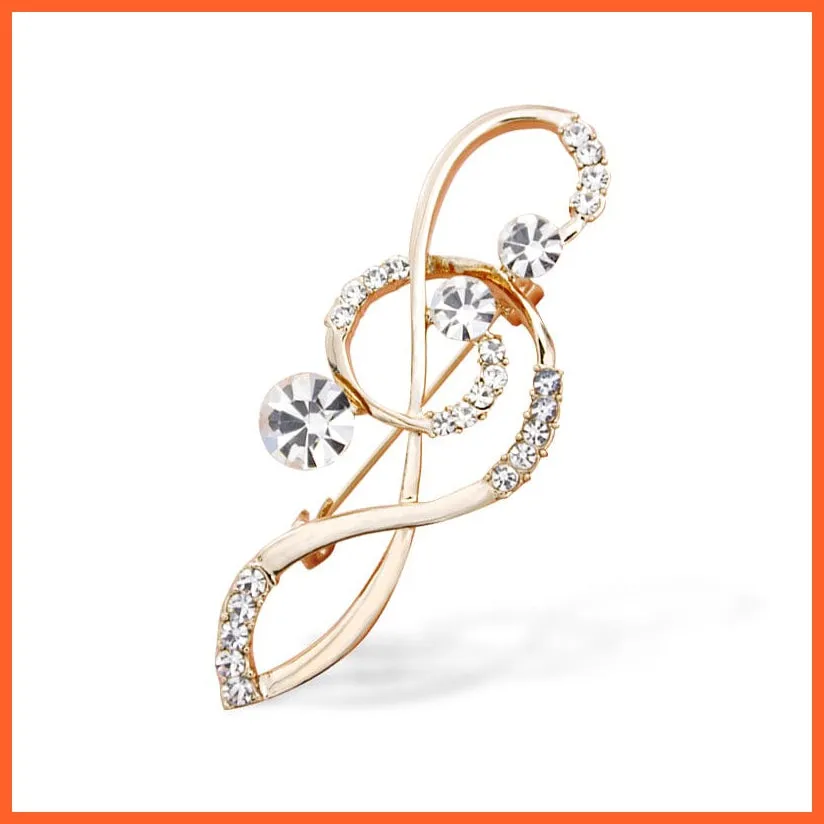 Hot Fashion Rhinestone Leaves Feather Brooches | Corsage Enamel Pins