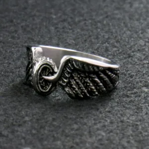 Hot Leathers JWR1102 Silver Wing Wheel Stainless Steel Ring