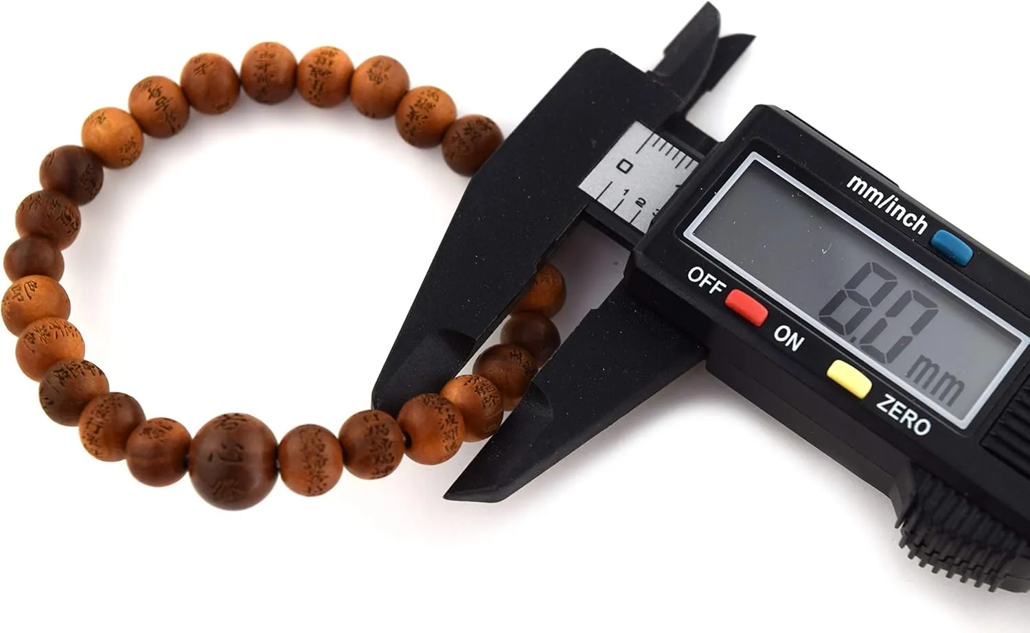 Indian Sandalwood Beads Bracelet Japanese Rosary Mala Juzu Heart Sutra Handmade Craft Men Gift Kyoto UDA107