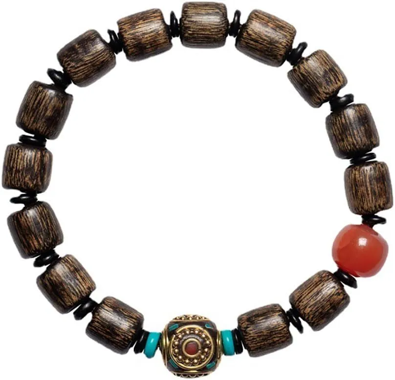 Indonesian Agarwood Bracelet 10Mm Buddha Bead Bracelet Tibetan Buddhism Prayer Beads Gift for Men&Women