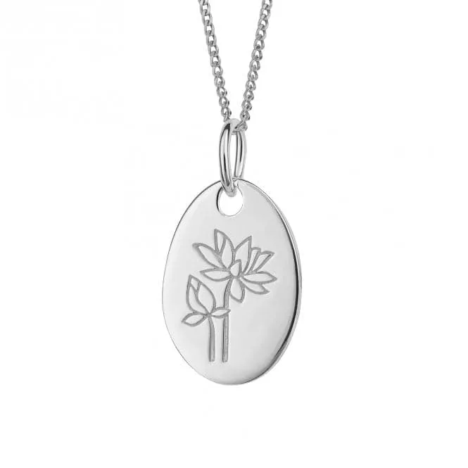 July Water Lily Birth Blooms Pendant P5121