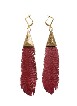 Kemarshy leather earrings - Marsala