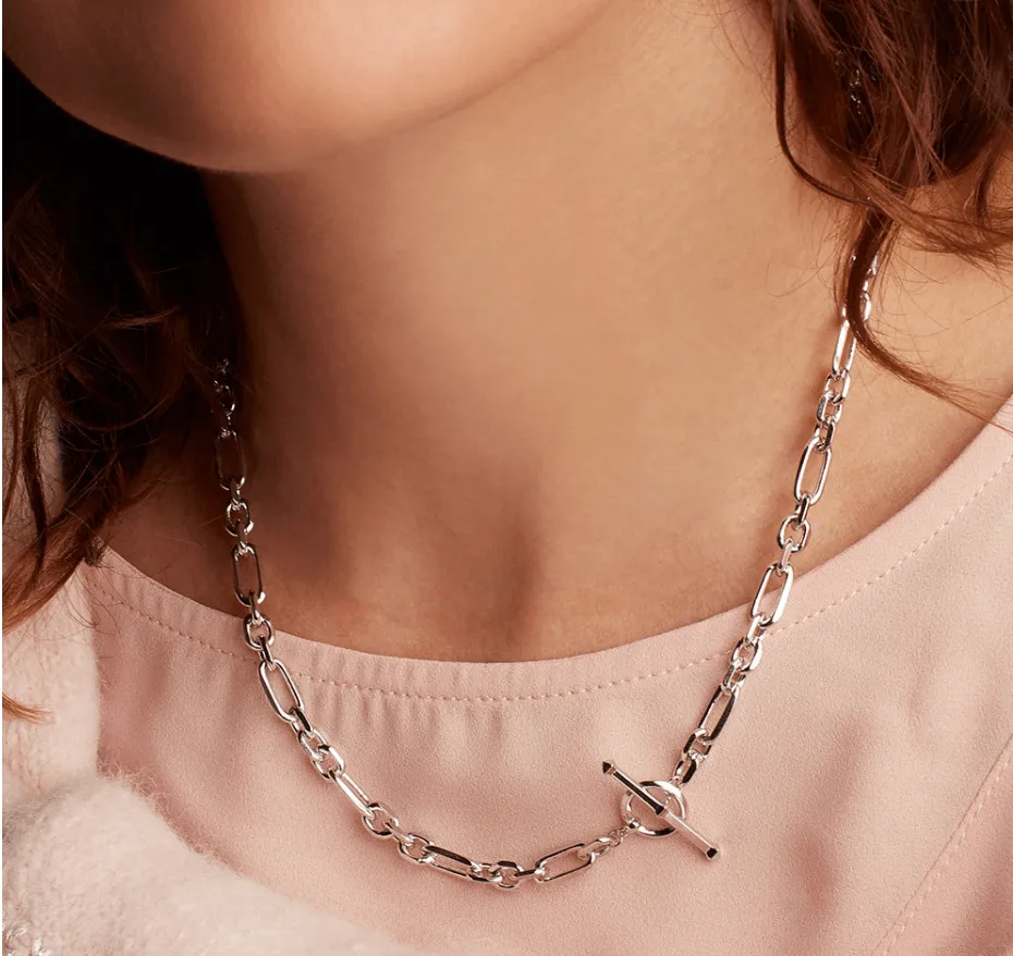 Kit Heath Revival Astoria Figaro Chain Link T-Bar Necklace