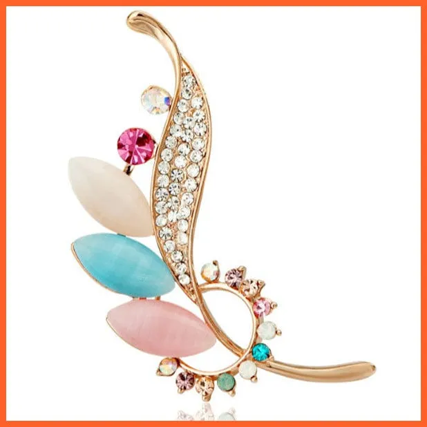 Korean-Style Elegant Crystal  Brooch | Fashion Alloy Women Accessories