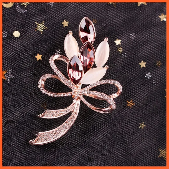 Korean-Style Elegant Crystal  Brooch | Fashion Alloy Women Accessories