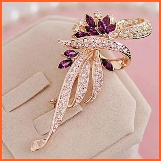 Korean-Style Elegant Crystal  Brooch | Fashion Alloy Women Accessories