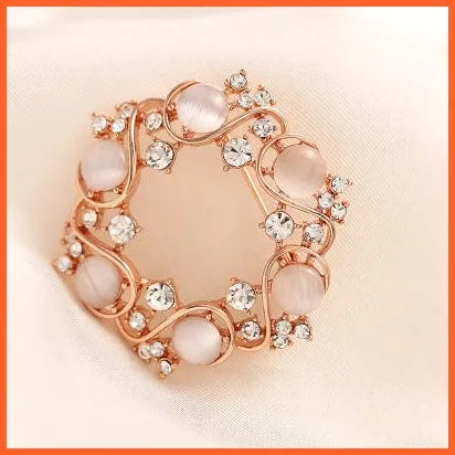 Korean-Style Elegant Crystal  Brooch | Fashion Alloy Women Accessories