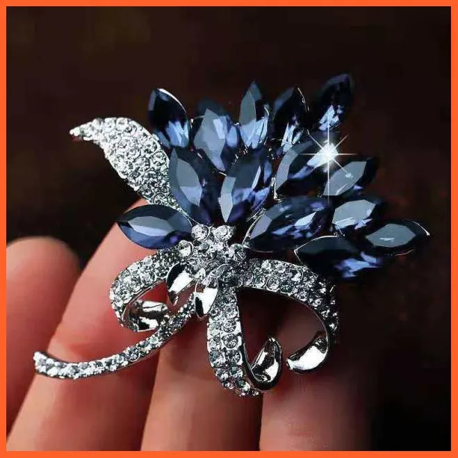 Korean-Style Elegant Crystal  Brooch | Fashion Alloy Women Accessories