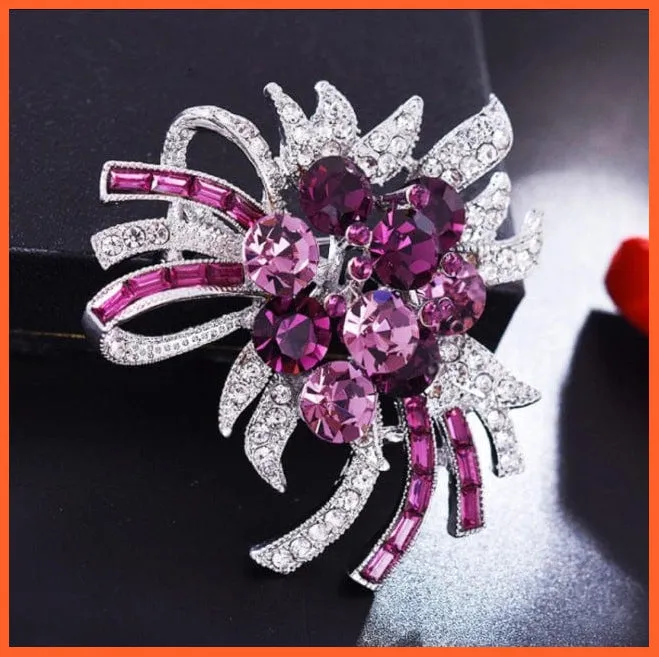 Korean-Style Elegant Crystal  Brooch | Fashion Alloy Women Accessories