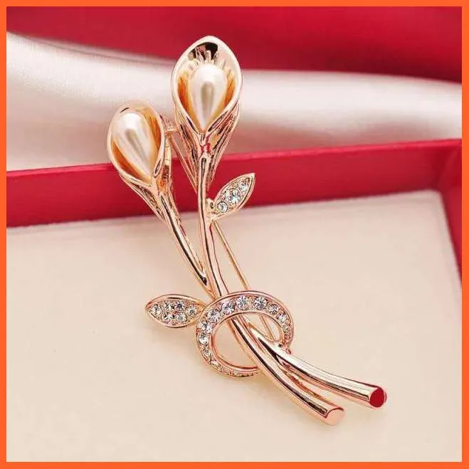Korean-Style Elegant Crystal  Brooch | Fashion Alloy Women Accessories