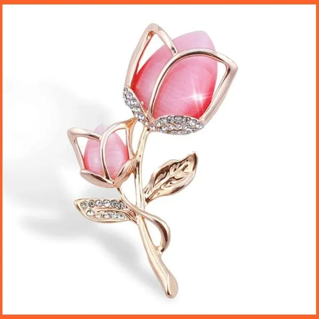 Korean-Style Elegant Crystal  Brooch | Fashion Alloy Women Accessories