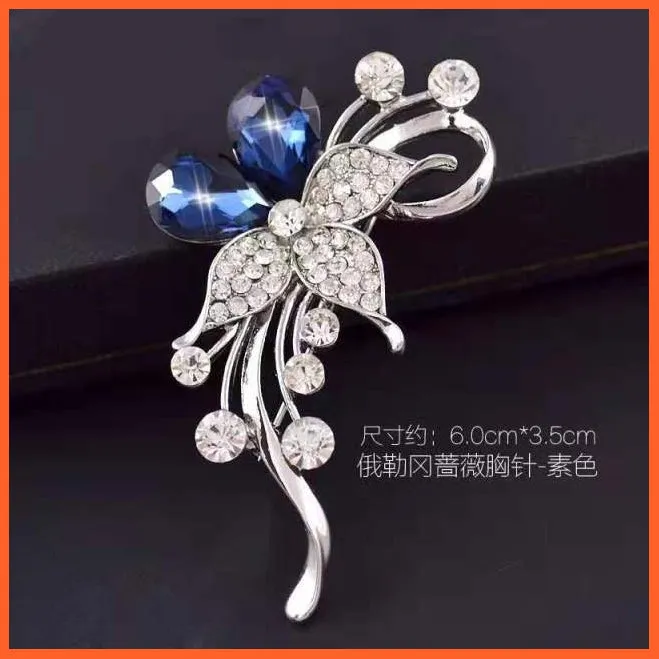 Korean-Style Elegant Crystal  Brooch | Fashion Alloy Women Accessories