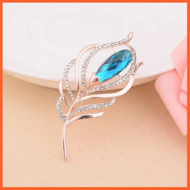Korean-Style Elegant Crystal  Brooch | Fashion Alloy Women Accessories