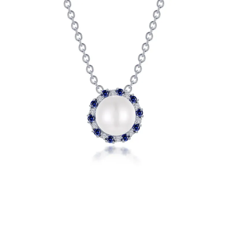 Lafonn Cultured Freshwater Pearl Halo Necklace