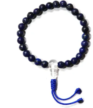 Lapis Lazuli Wrist Mala, Prostration Mala, Buddhist Wrist Mala, Adjustable Knot