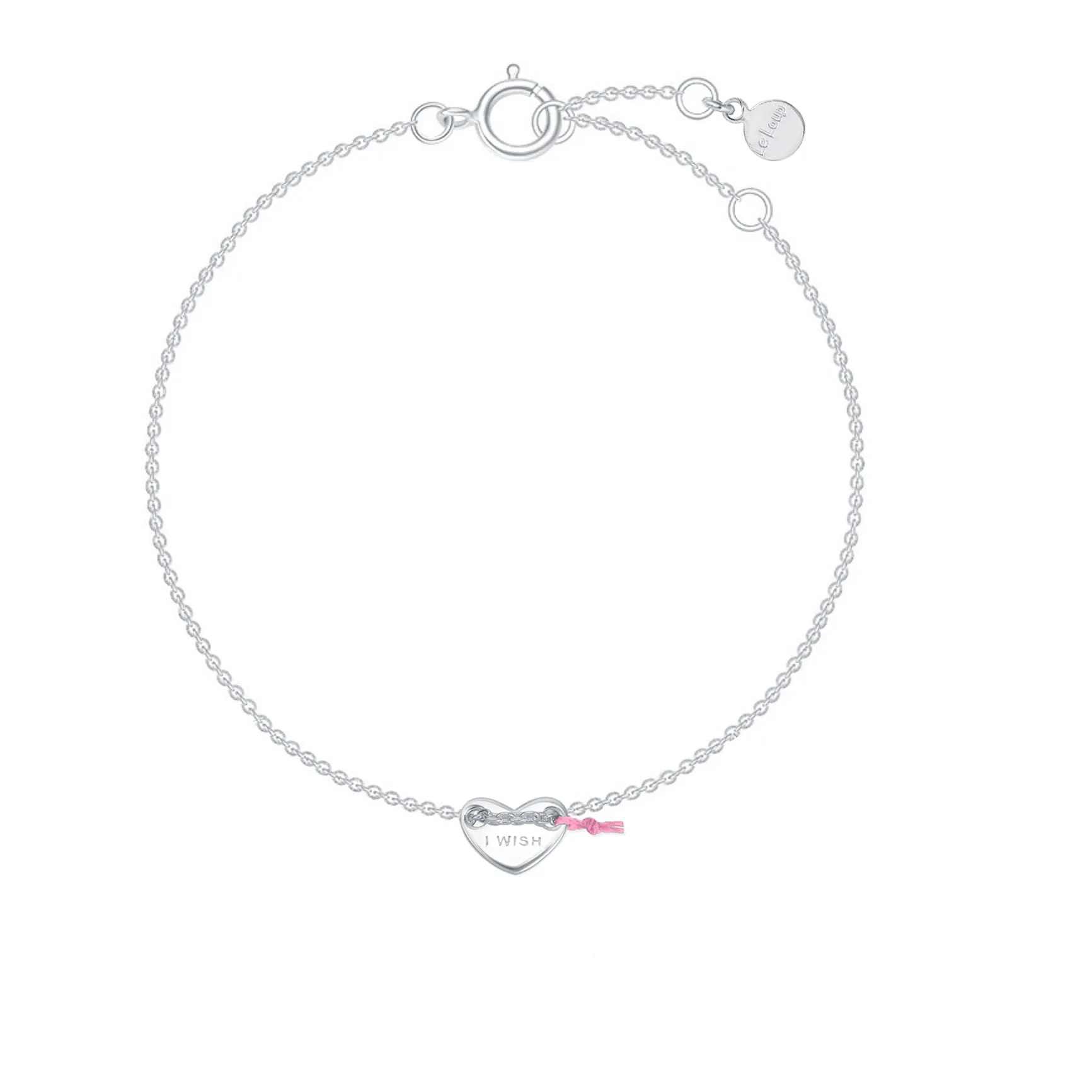 Le Loup " I Wish"  Silver  Heart Bracelets