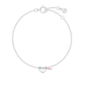 Le Loup " I Wish"  Silver  Heart Bracelets