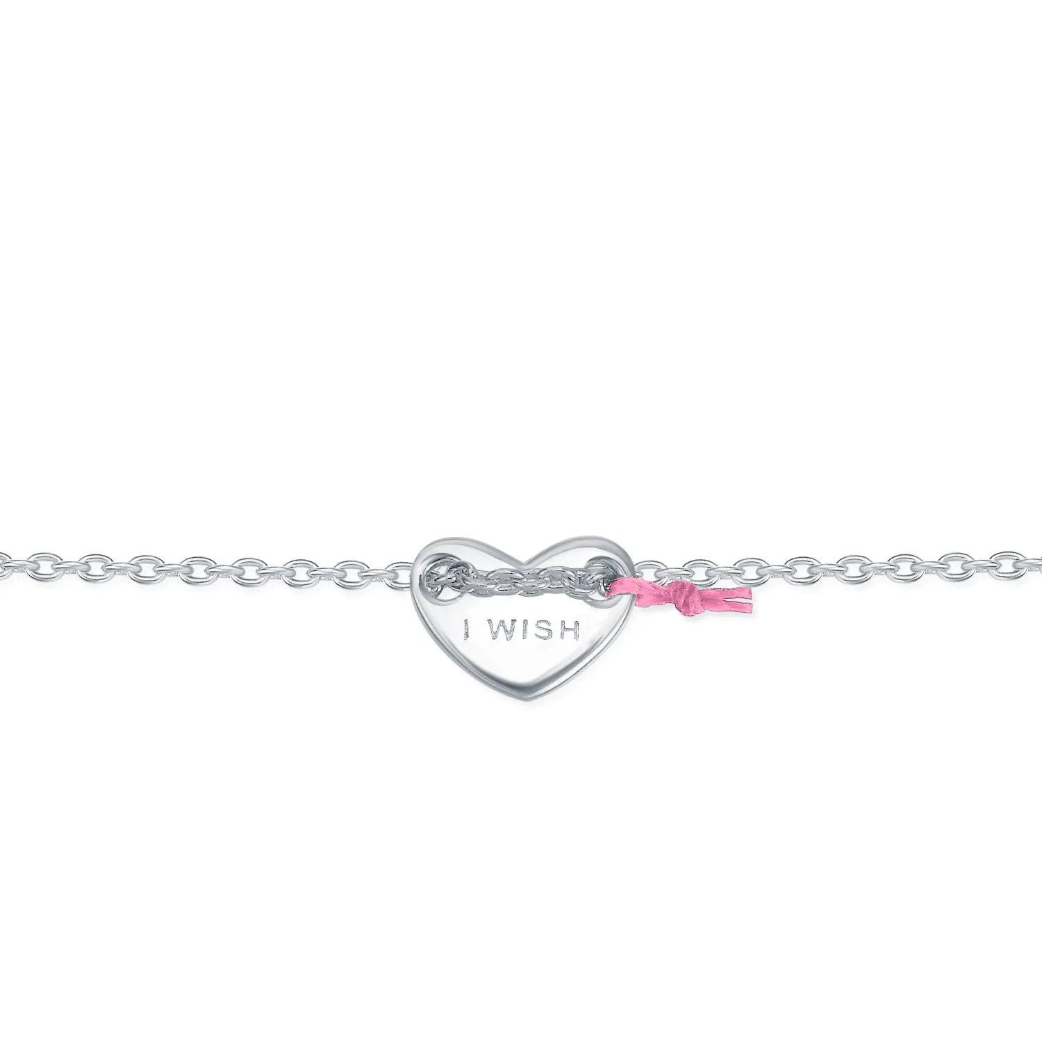 Le Loup " I Wish"  Silver  Heart Bracelets