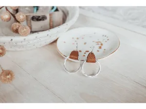 Leather hoop earrings, Mother's Day gift