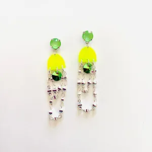 Lemon Lime Chandlier Earrings