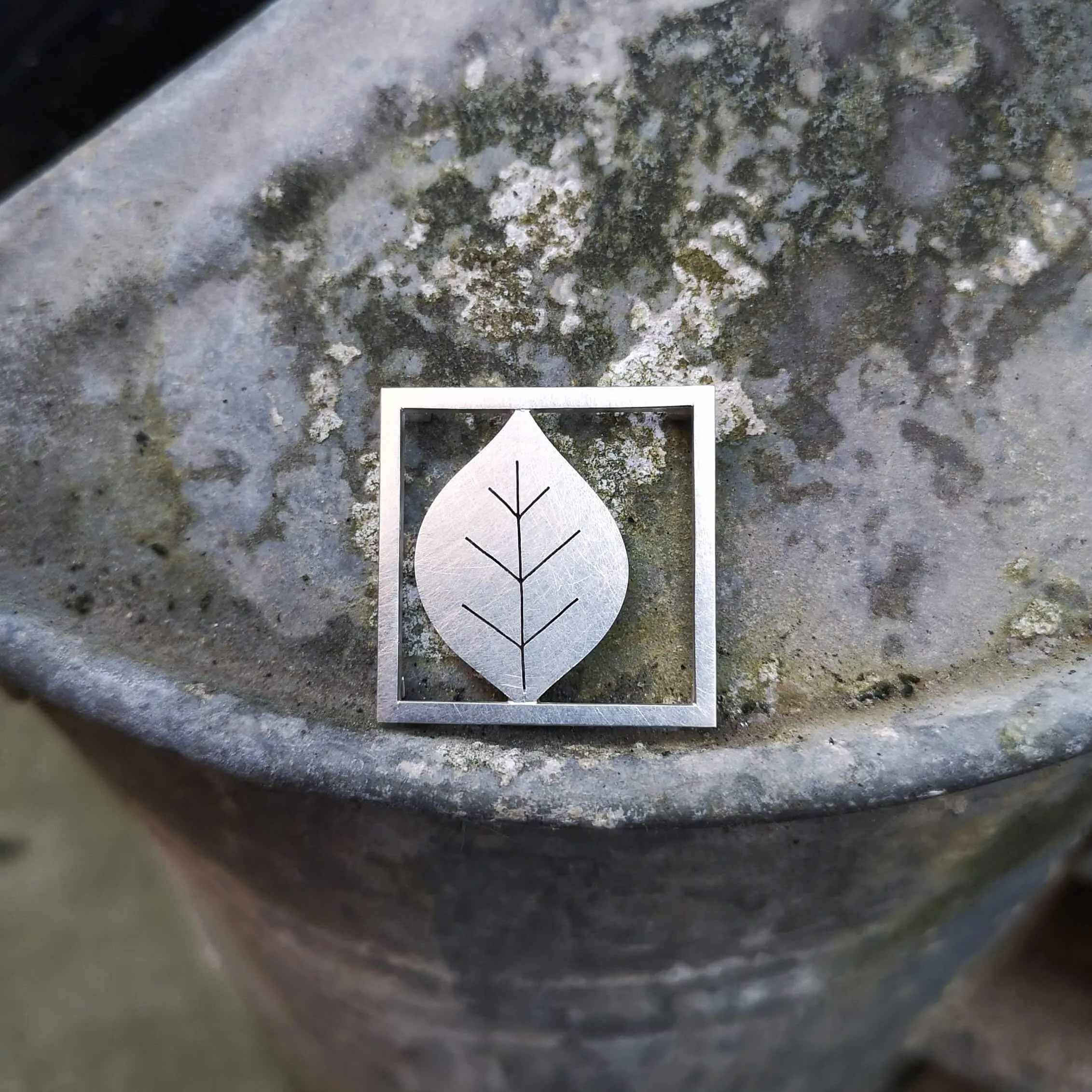 Little Silver Beech Leaf Brooch