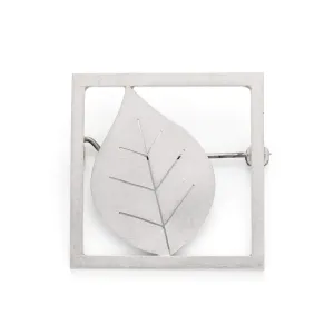 Little Silver Beech Leaf Brooch