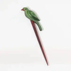 Lotus Yarns Animal Shawl Pin Premium Wooden Shawl Stick Vintage Polished Hair Pin Barrett Brooch for Woman & Girls Bird