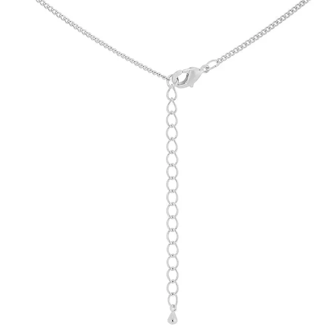 LOVCIA Jewelry Elegant Rhodium Plated Cross Necklace
