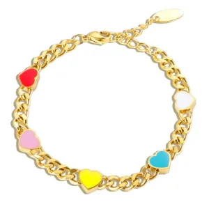 Love Grinding Chain Bracelet Colorful Thick Classic Jewelry