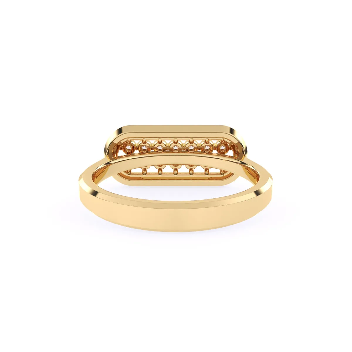 Luxurious Horizontal Lab Grown Diamond Ring Gift For Her