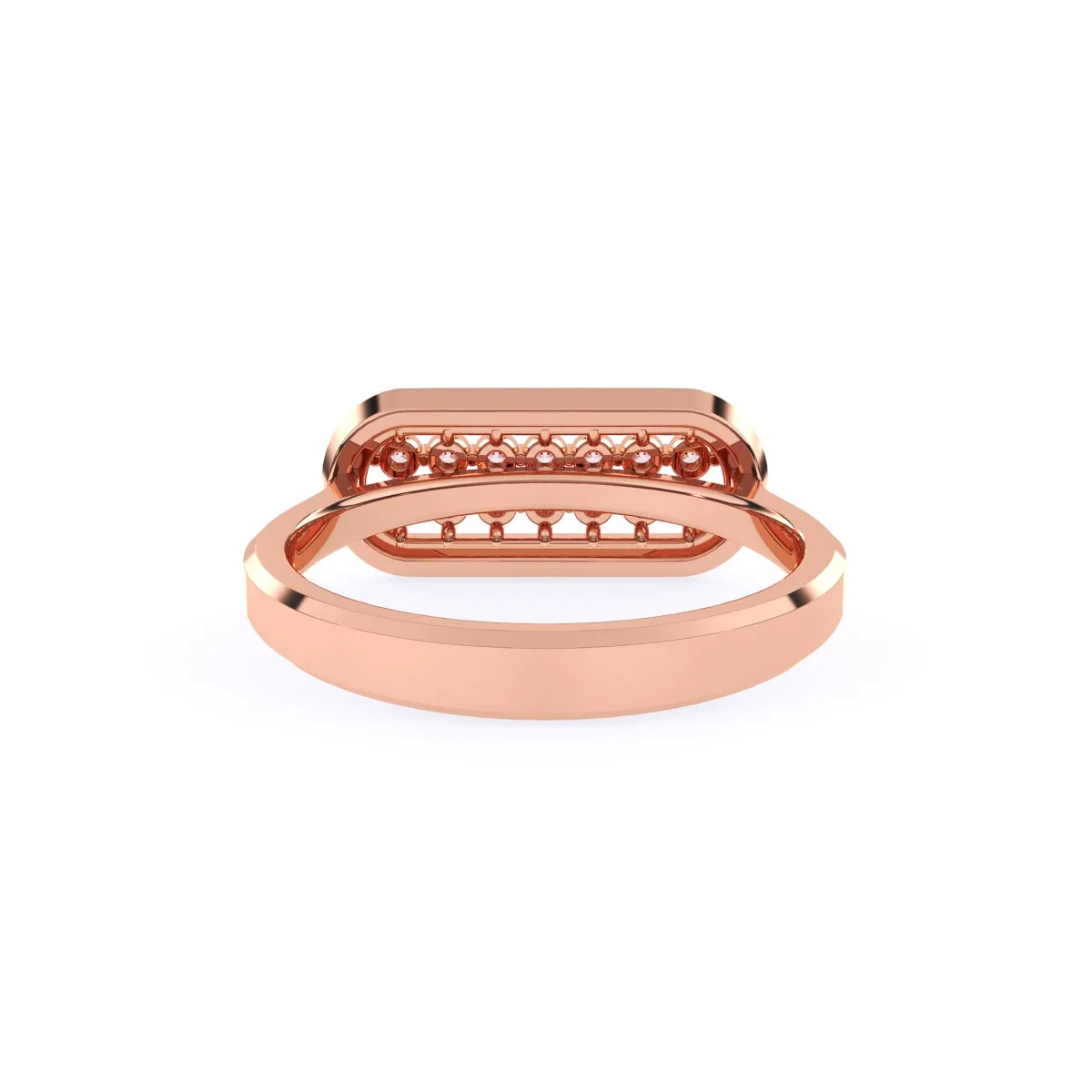 Luxurious Horizontal Lab Grown Diamond Ring Gift For Her