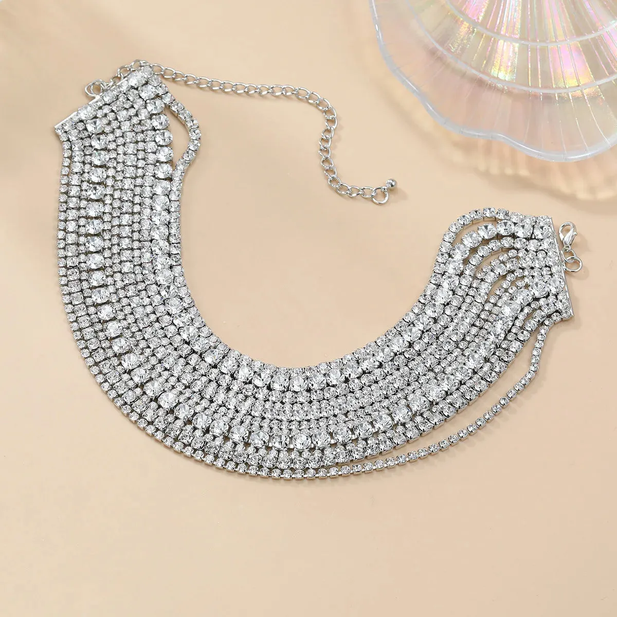 Luxury Multilayers Crystal Choker