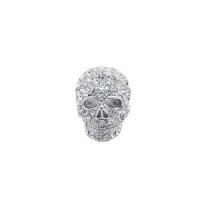 Mad & Bad Clear Crystal Skull Lapel Pin