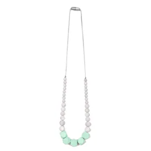 Madison Teething Necklace - Mint/Marble