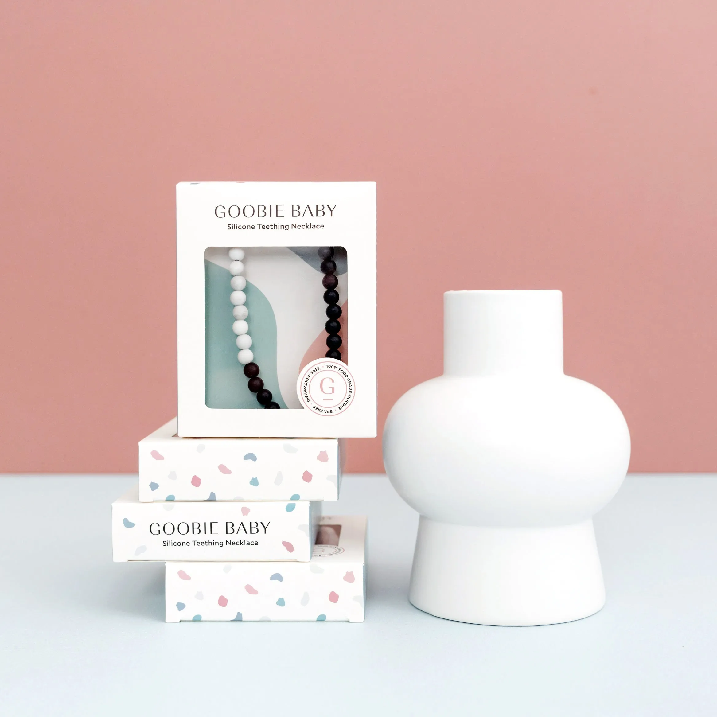 Madison Teething Necklace - Mint/Marble