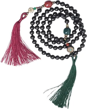 Mala Meditation Buddhist Prayer Beads Necklace, Bracelet, Prayer Beads Bracelet Buddhism, Mala Beads Wood Cuff Necklace Meditation, 10 Mm Tibetan Beaded Multiturn Wrap Jewelry ( Color : Green , Size :