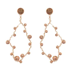 Marcie Rose Gold Lava Rock Earrings