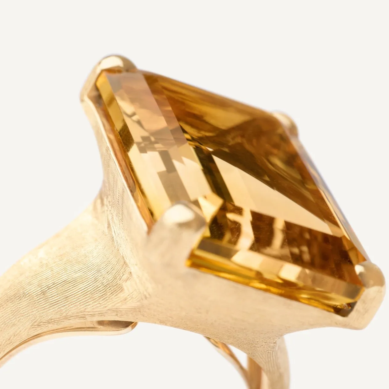 Marco Bicego Jaipur Yellow Quartz Cocktail Ring